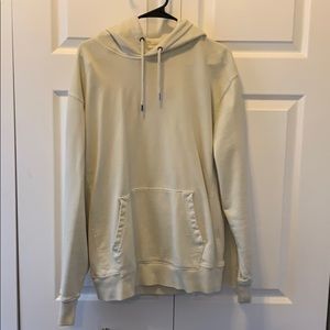 Men’s J Crew Vintage Fleece Hoodie - Cream, L